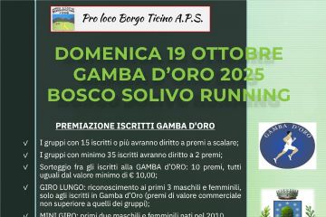 Camminata Gamba d&#39;oro - Bosco Solivo Running - Domenica 19 ottobre