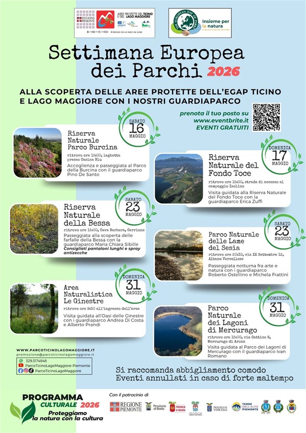 settimana europea dei parchi 2026